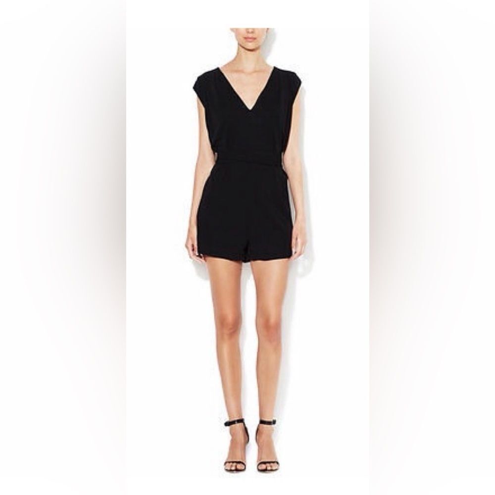 NWT Helmut Lang Black Petite Helix Jersey romper